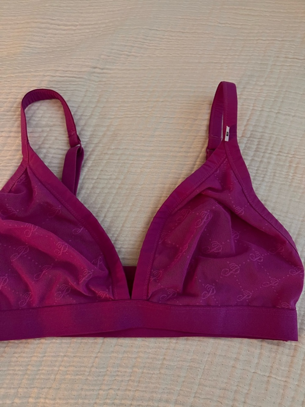 PINK Victoria’s Secret Bralette S-DD Pink Mesh Wireless Bra NWT
